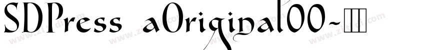 SDPress aOriginal00字体转换